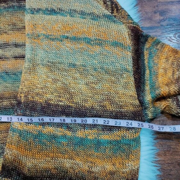 ASOS Design Long Sleeve Hippie Boho Festival Knit Cardigan Sweater Brown S/M - Picture 8 of 9